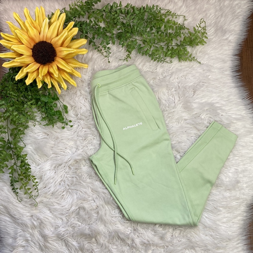 Alphalete Core Joggers Sizes Small,Medium,Large Mint Green High Waisted & Fitted
